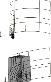 Elastic-plastic-line-spring-modeling-of-a-finite-length-cylinder-with-a-part-through-axial-flaw