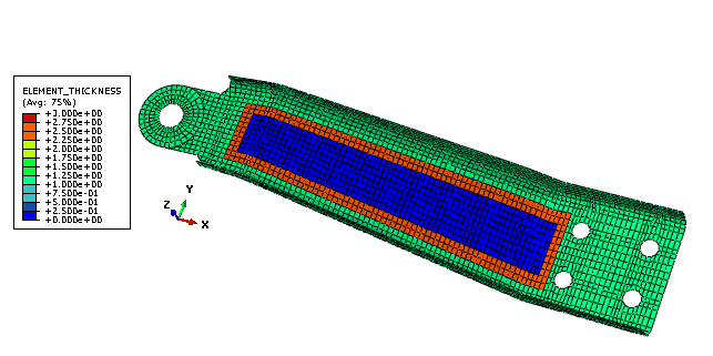 Sizing-optimization-of-a-gear-shift-control-holder
